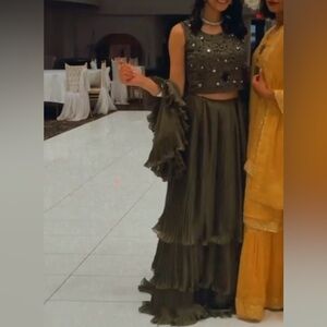 Ruffle lehenga lengha choli
